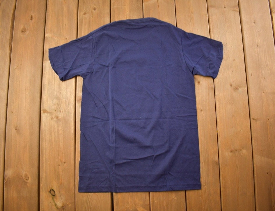 Vintage 1970s Deadstock Blank Navy T Shirt