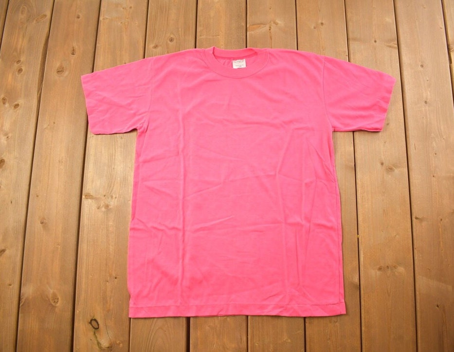 Vintage 1970s Deadstock Unique Blank Pink T Shirt
