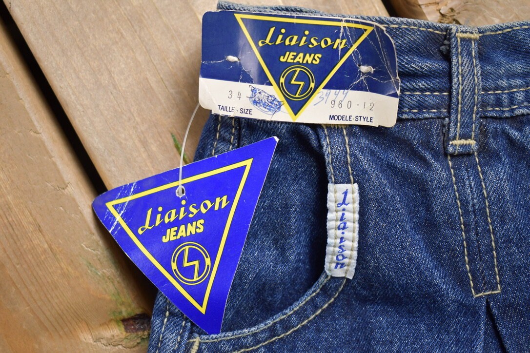 Vintage 1980's Liason Jeans Deadstock Blue Jeans 29 x 32 / Made in Canada / Basic Jeans / Streetwear Fashion / Vintage Pants