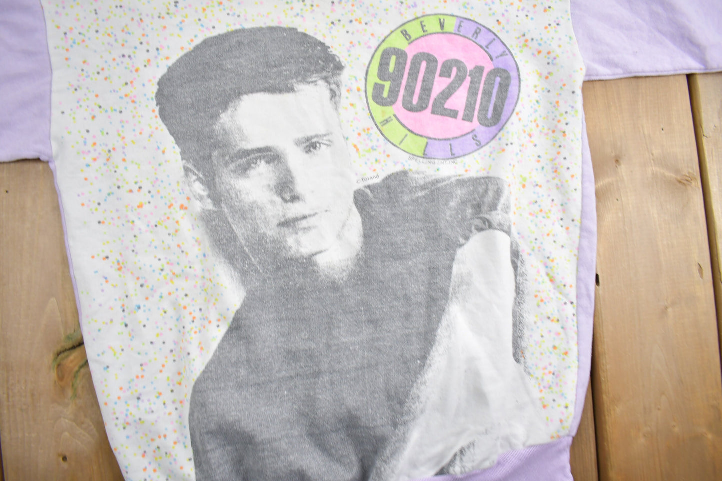 Vintage 1990s 90210 Beverly Hills All Over Print Youth Sized Crewneck / Vintage Sweater / TV Promo / Vintage 90210