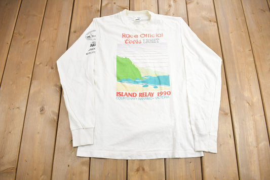 Vintage 1990 Vancouver Island Runners Association Graphic T Shirt / Vintage T Shirt / Graphic Tee / Single Stitch / Made In Canada