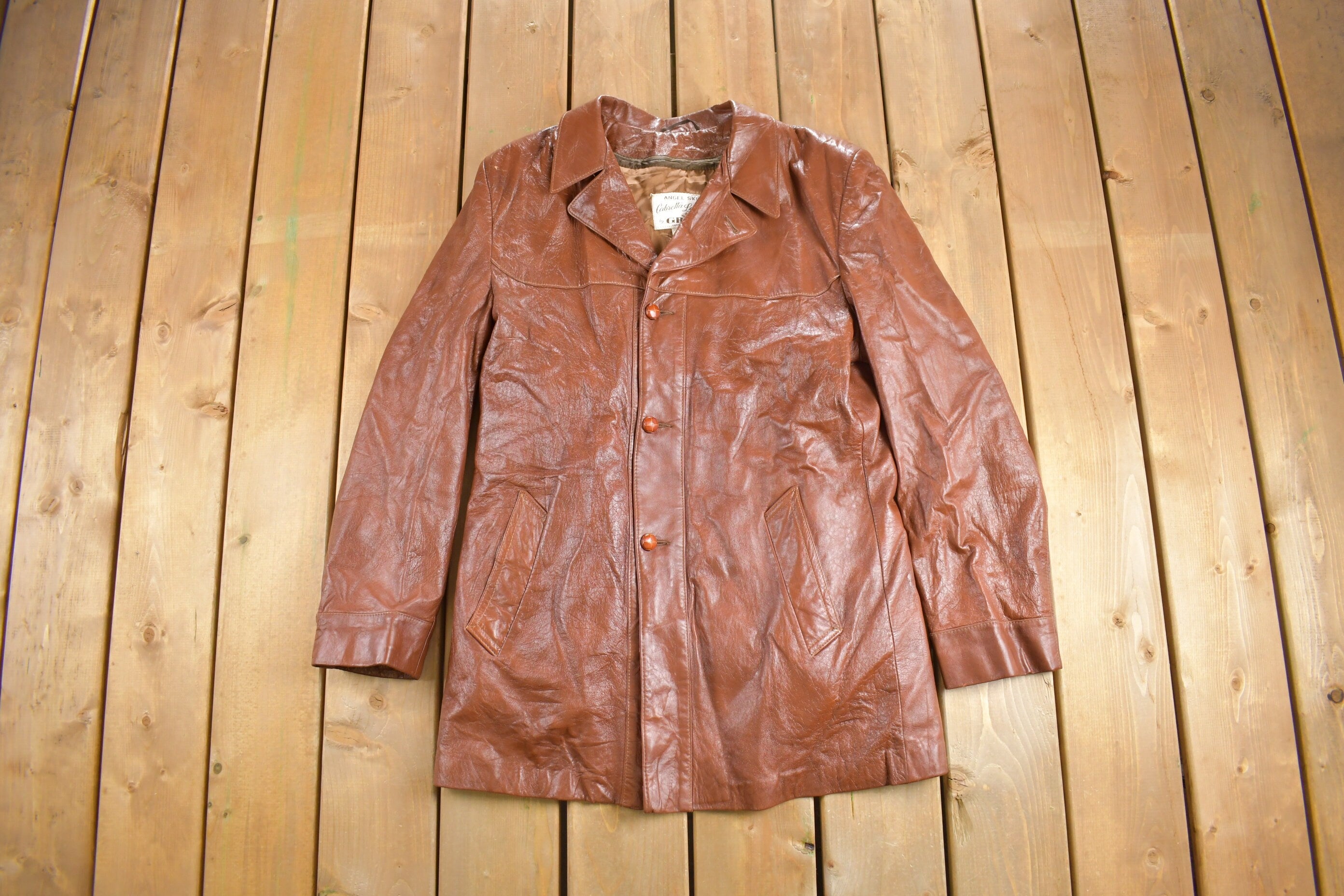 Vintage 1970s Angel Skin Cabretta Leather Full Length Coat