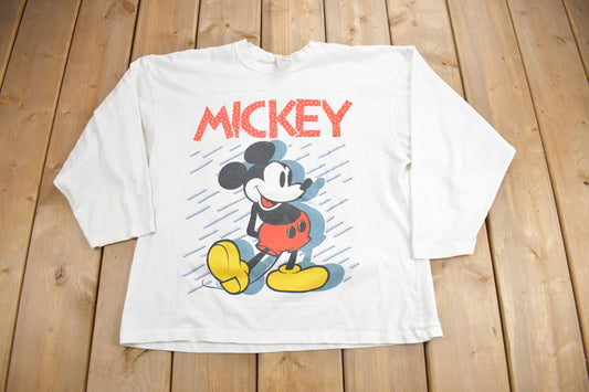 Vintage 1980s Disney Mickey Mouse Cartoon T-Shirt / 80s Graphic Tee / Vintage Mickey Mouse / Made In USA / 90s Disney Tee