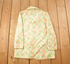 Vintage 1970s Buttonless Abstract Pattern Shirt