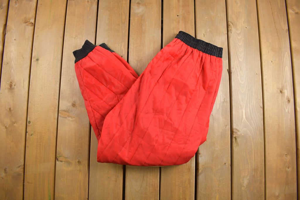 Vintage 1960s Diamond Quilted Puffer Pants Size 31 - 33 x 26