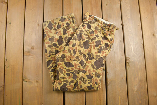 Vintage 1950s Duck Camouflage Hunting Pants / Streetwear / Camo Pants / Outdoorsman / Size 36 x 30 / True Vintage