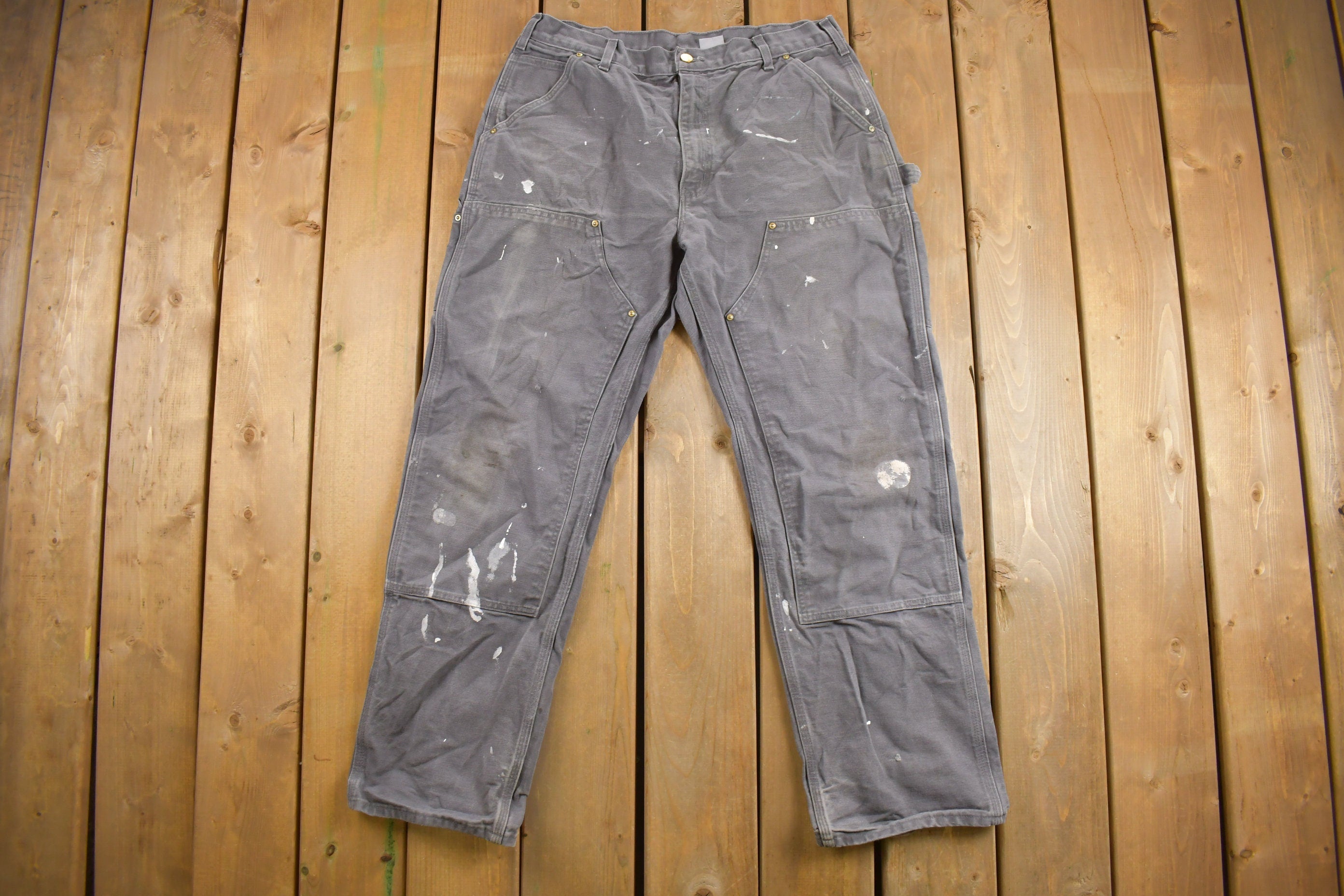 Vintage 1980s Carhartt Double Knee Work Pants Size 36 x 32