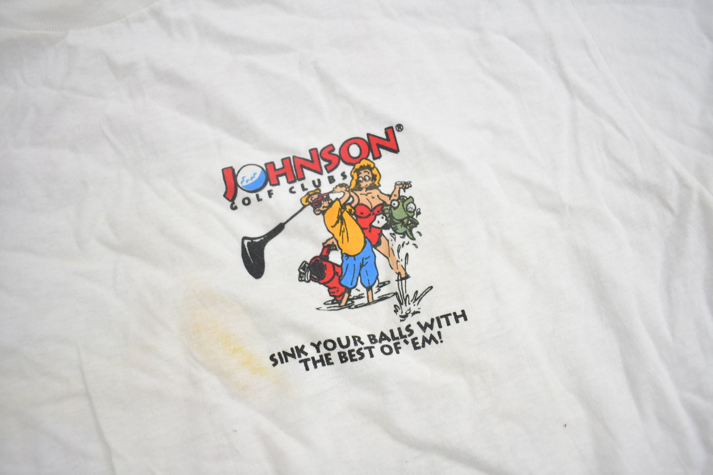 Vintage 1994 Big Johnson Golf Theme T-Shirt / Funny Golf Tee / Sportswear / Single Stitch / Oneita