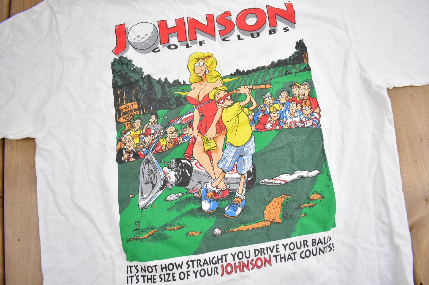 Vintage 1994 Big Johnson Golf Theme T-Shirt / Funny Golf Tee / Sportswear / Single Stitch / Oneita