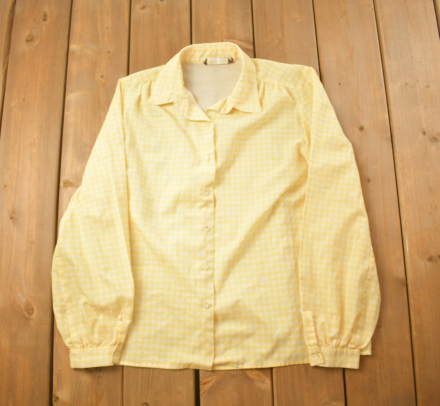 Vintage 1990s Smith & Jones Checkered Button Up Shirt / 1990s Button Up / Vintage Flannel / Basic Button Up / All Over Print