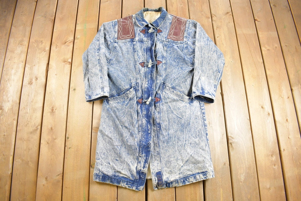 Vintage 1990s Long Denim Denim Jean Jacket