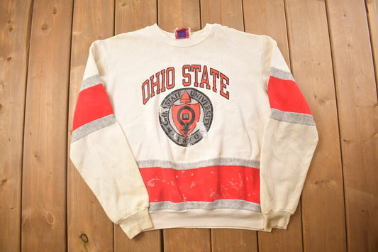 Vintage 1990s Ohio State University Collegiate Crewneck / School Spirit / NCAA Sweatshirt / Sportswear / Americana / Made In USA