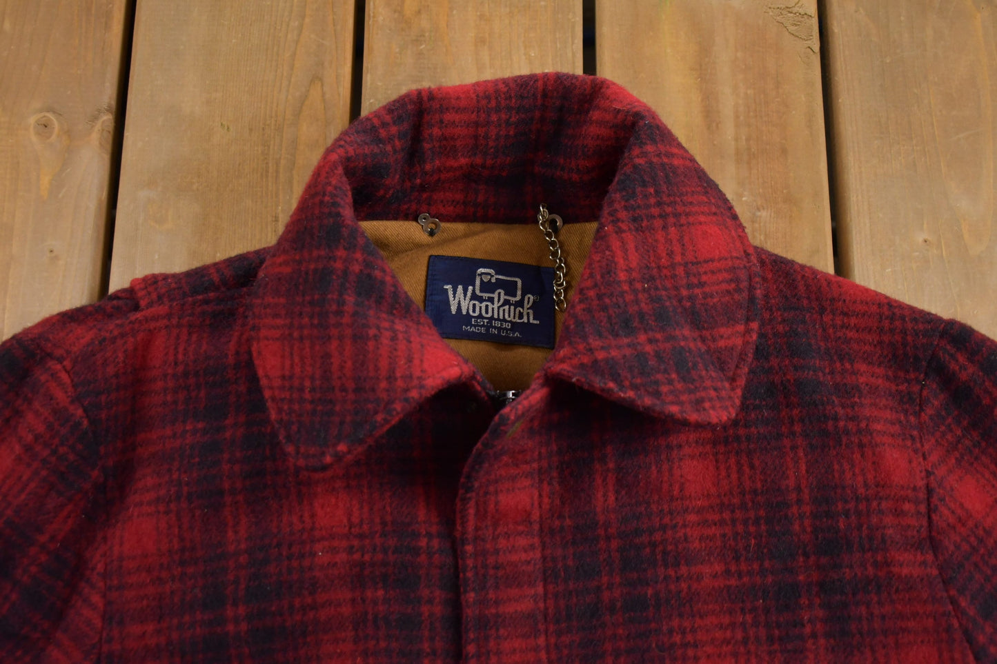 Vintage 1980s Woolrich Buffalo Plaid Wool Hunting Jacket / Woolrich Woolen Mills / Buffalo Plaid Jacket / 1980s Jacket / 80s Clothing