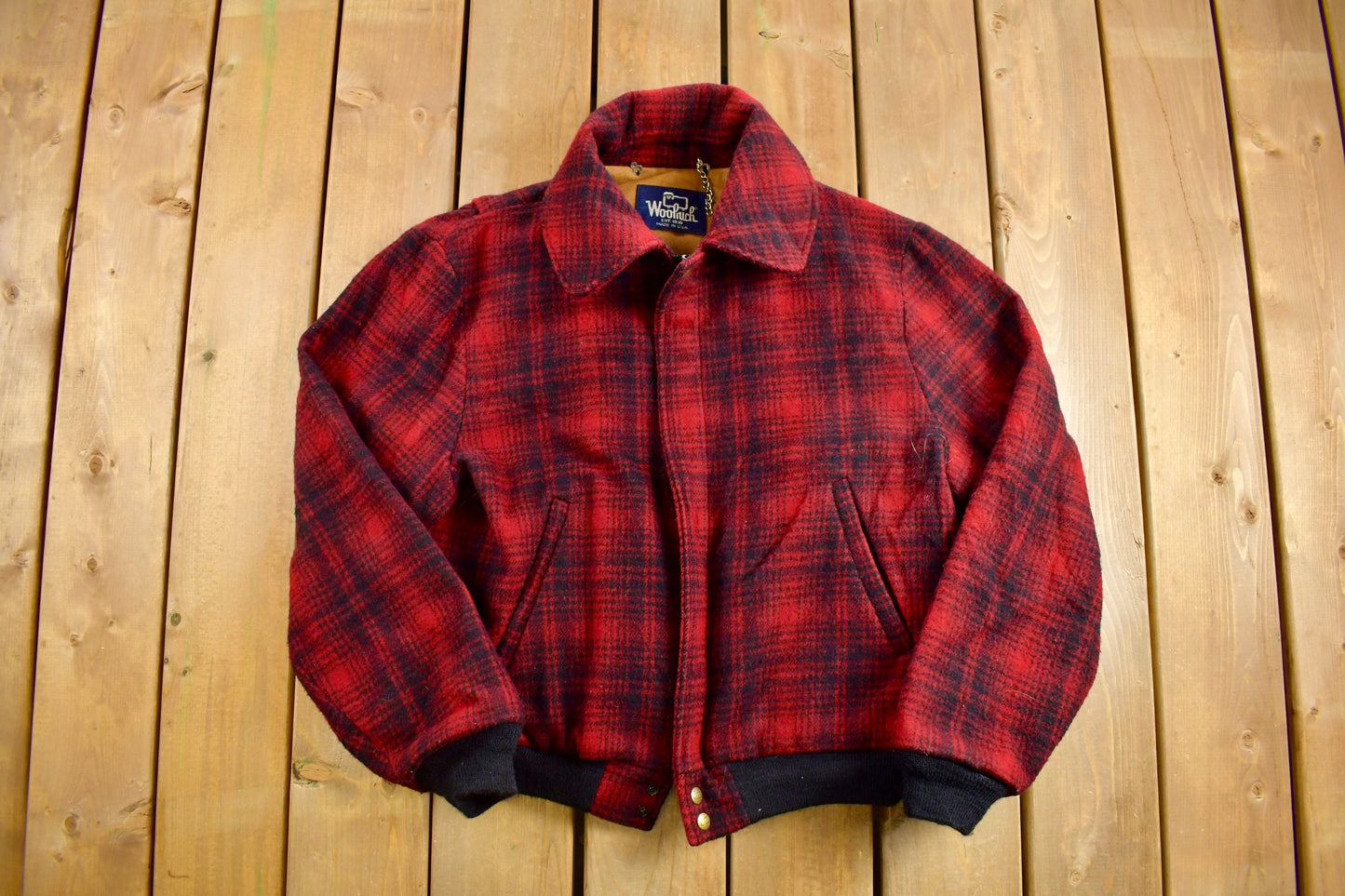 Vintage 1980s Woolrich Buffalo Plaid Wool Hunting Jacket / Woolrich Woolen Mills / Buffalo Plaid Jacket / 1980s Jacket / 80s Clothing