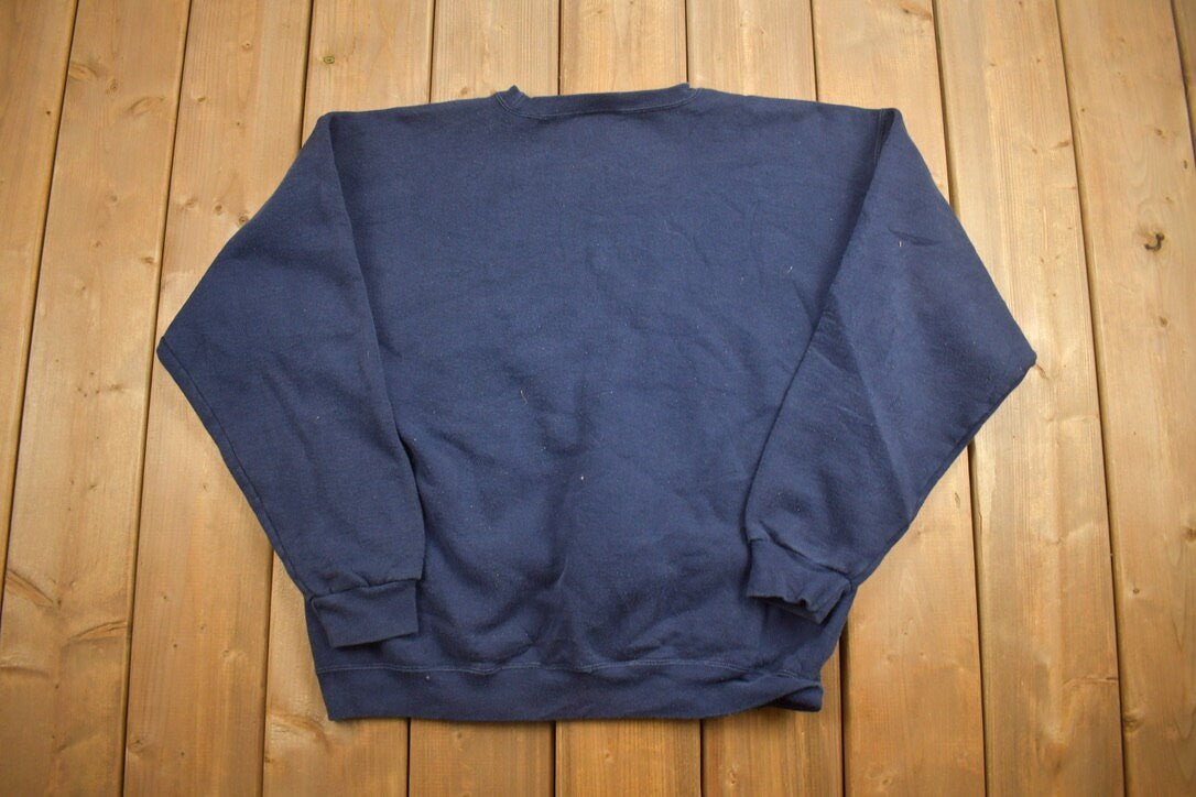 Vintage 1990s Coastal Collegiate Style Crewneck Sweatshirt / 90s Crewneck / Made In USA / Streetwear / Jones & Mitchell