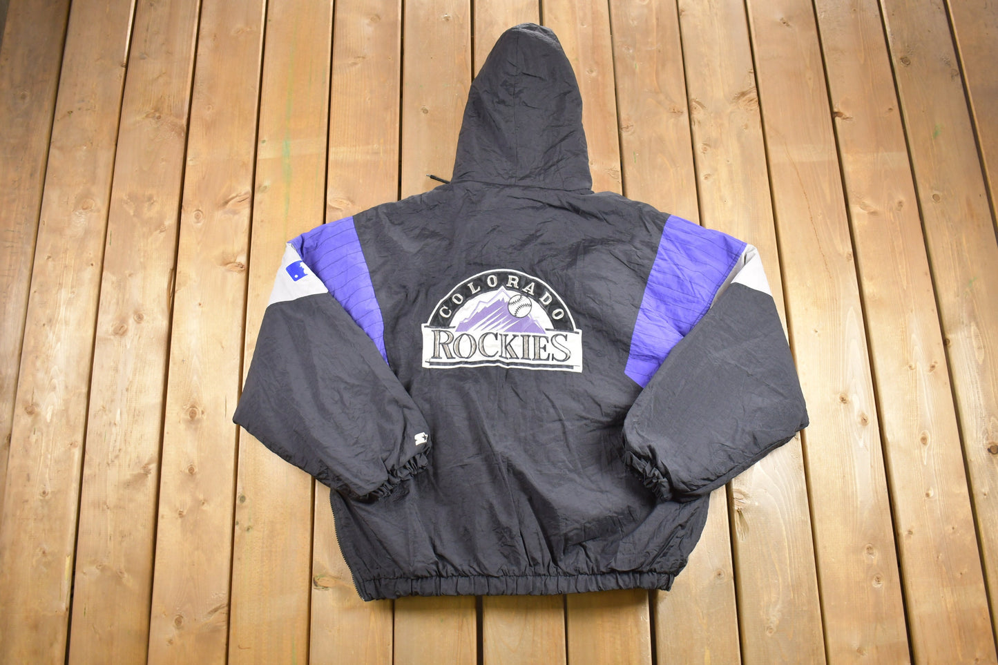 Vintage 1990s Colorado Rockies MLB Starter Jacket / Half Zip / Baseball / Sportswear / 90s / Quarter Zip / Embroidered / 90s MLB Gift