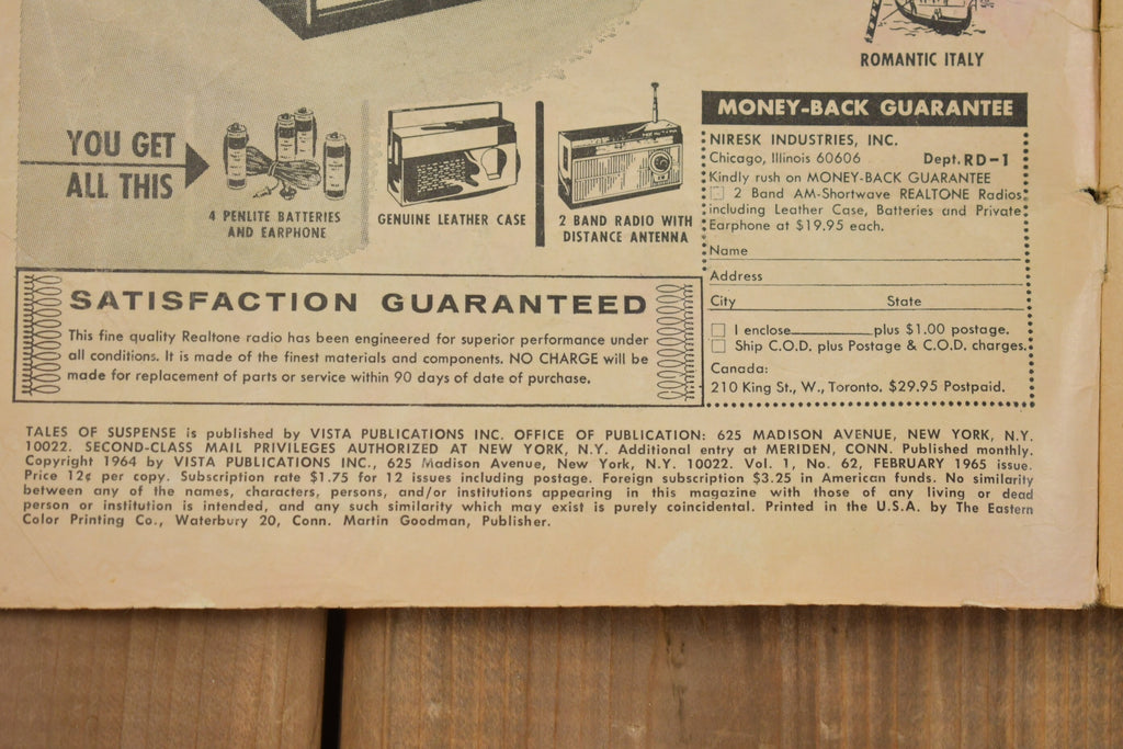 Vintage 1965 Iron Man And Captain America Comic Book