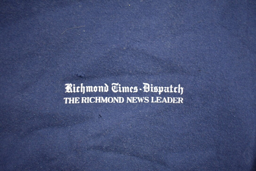 Vintage 1990s Richmond Times Crewneck Sweatshirt / 90s Crewneck / Made In USA / Streetwear / Vintage Newspaper / Essentials