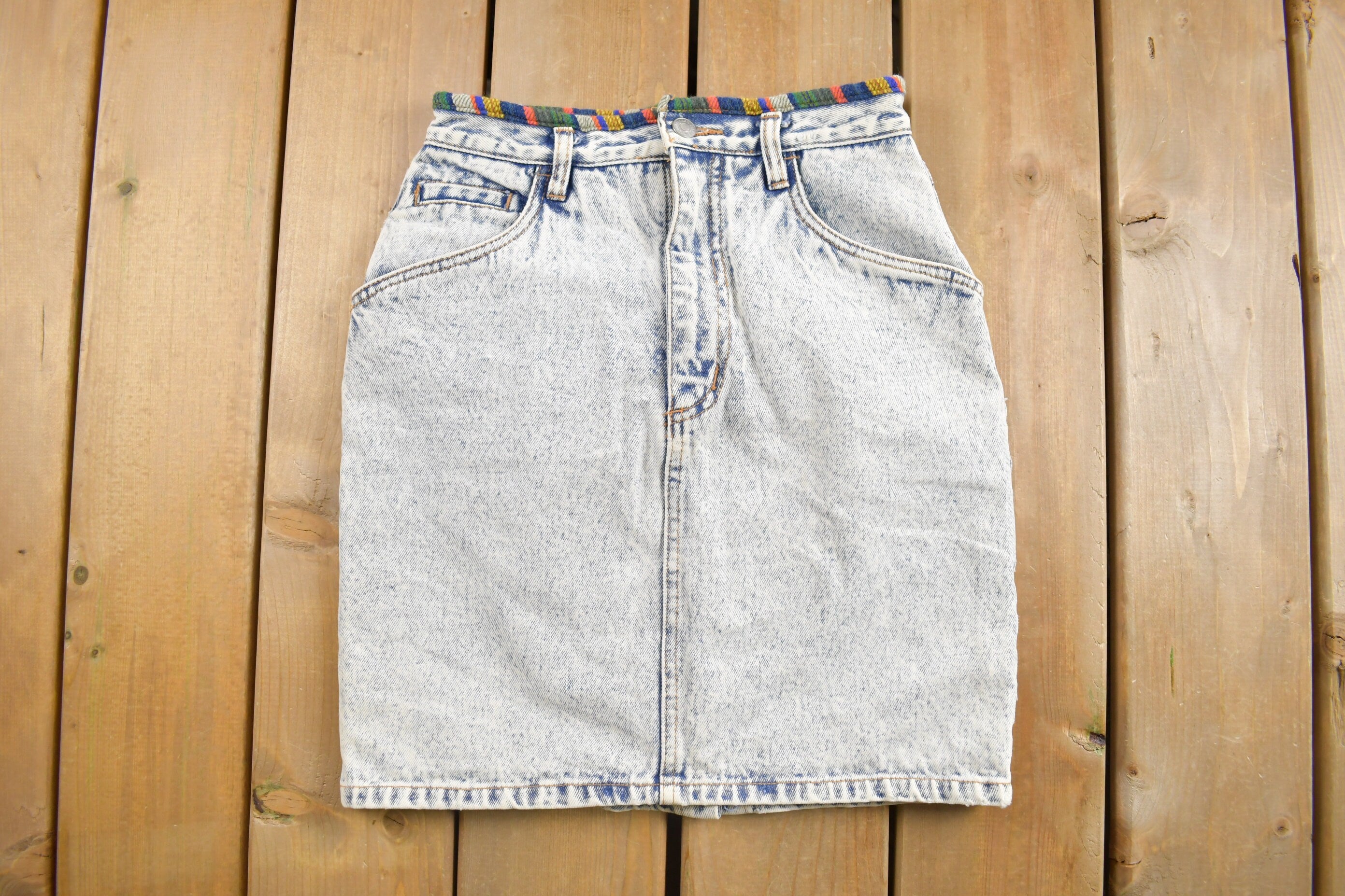 Vintage 1980s Jordache Denim Skirt Size 25