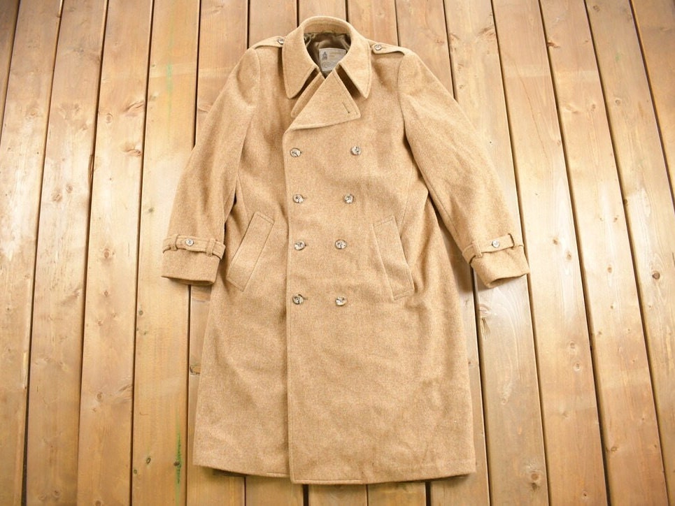 Vintage 1990s London Fog Beige Wool Coat