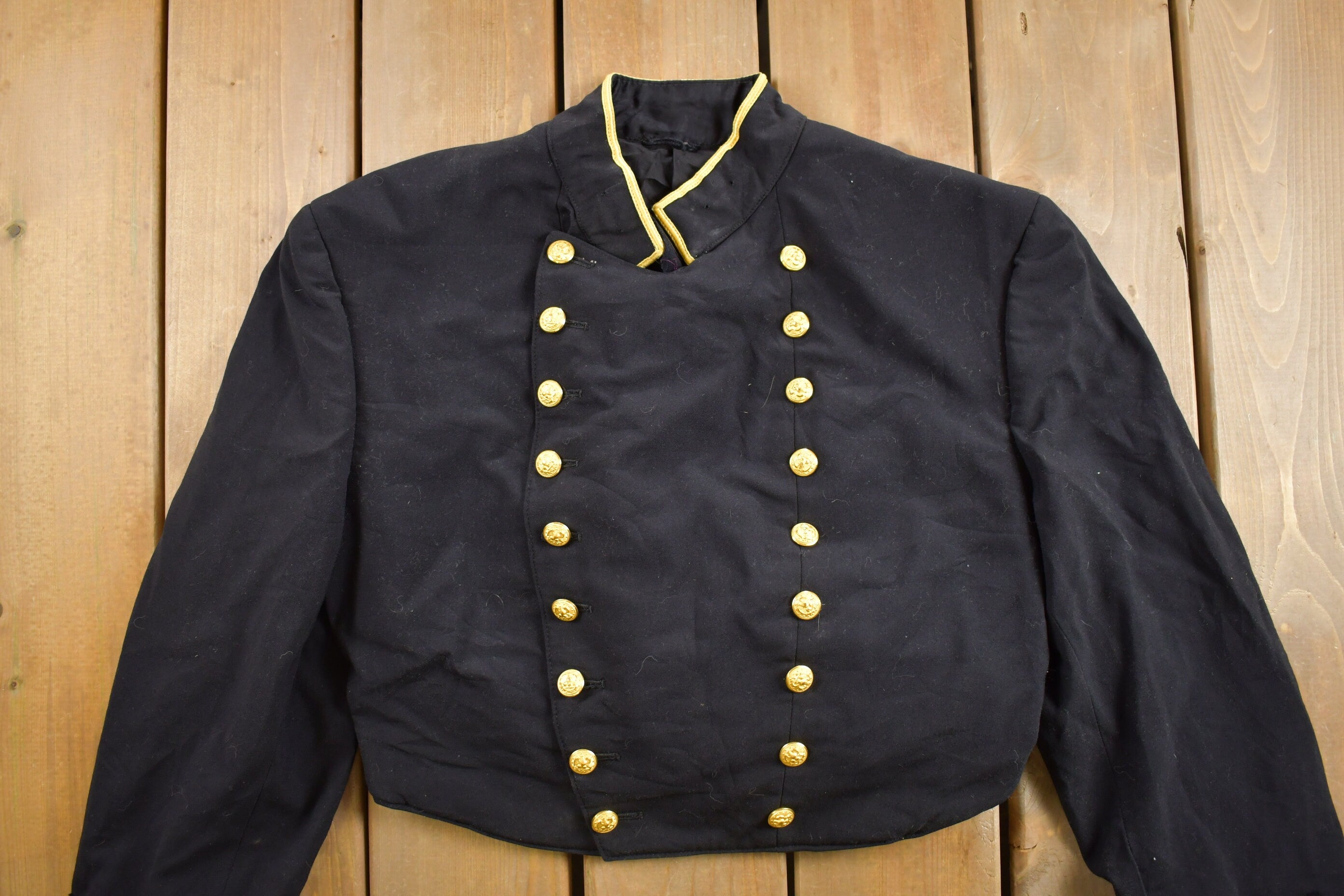 Vintage 1960s Naval Academy Wool Jacket Button Up Jacket