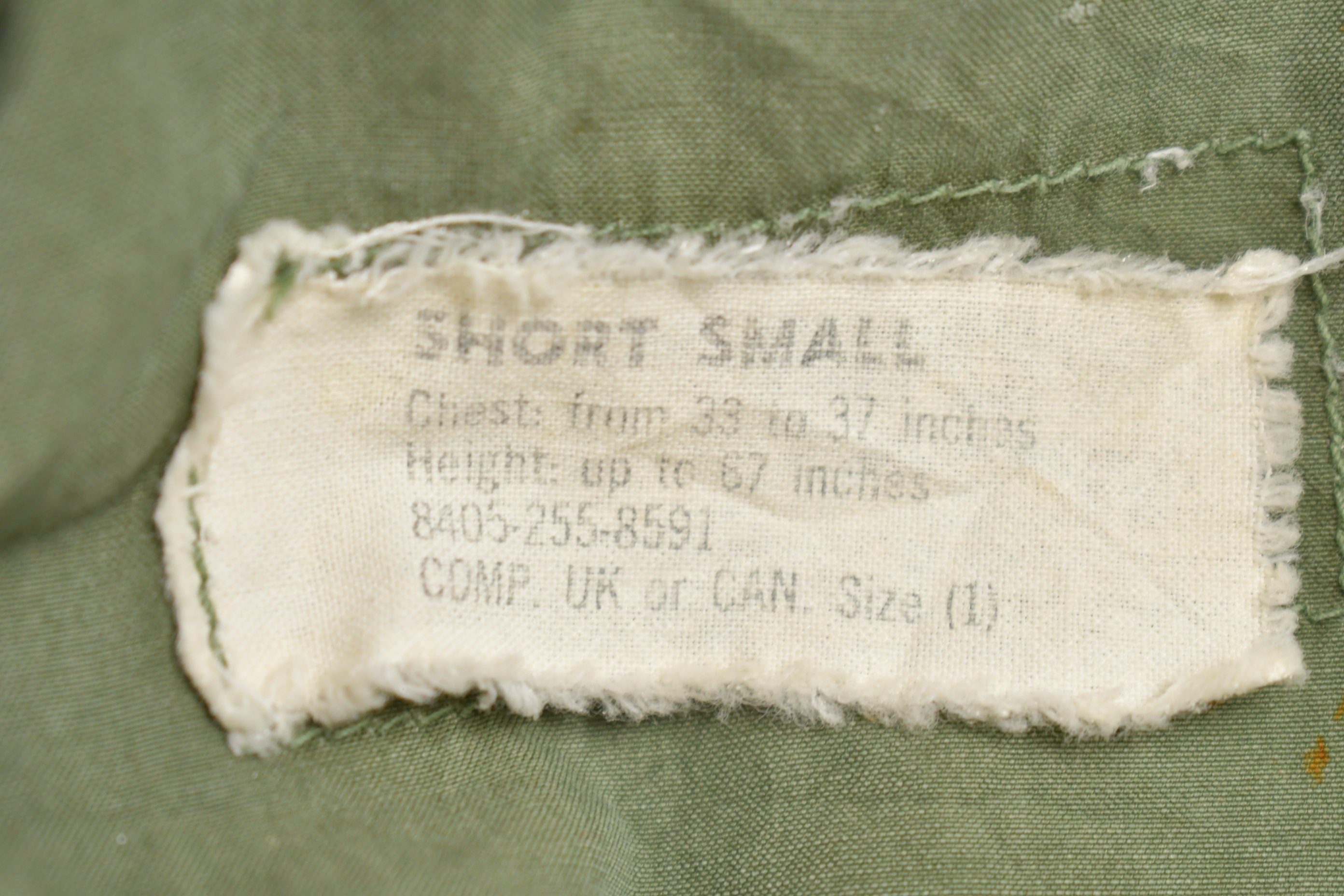 Vintage 1964 US Army Military Sateen Field Jacket