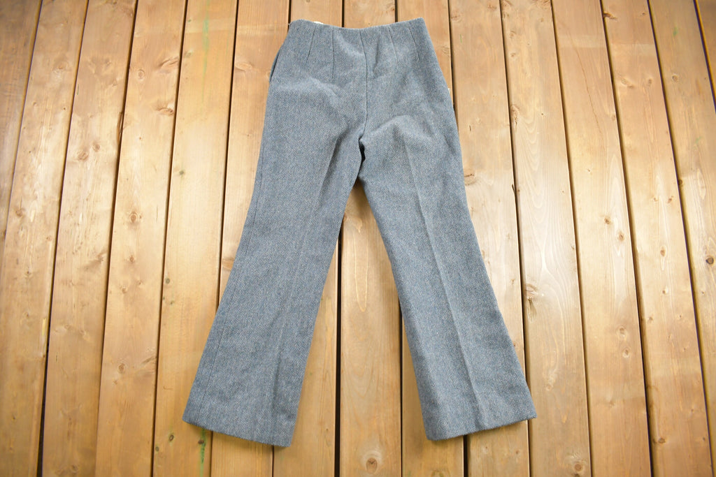 Vintage 1970s Flared Houndstooth Pants Size 28 x 28