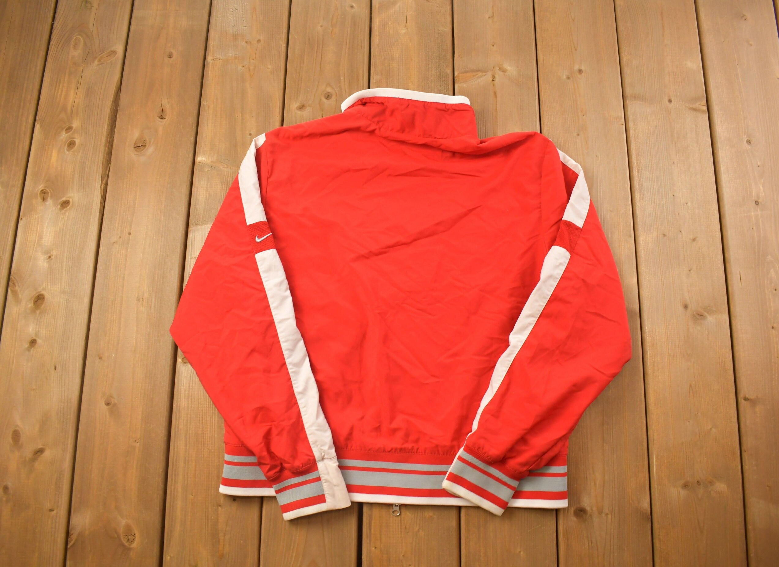 Vintage 1990s Nike Embroidered Mini Swoosh Zip-Up Jacket