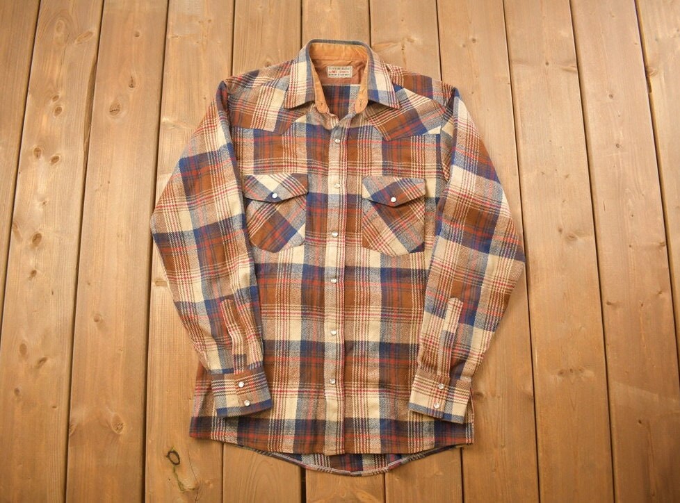 Vintage 1990s Lim's Shirts Plaid Flannel Button Up Shirt / 1990s Button Up / Vintage Flannel / Plaid Shirt / Button Down