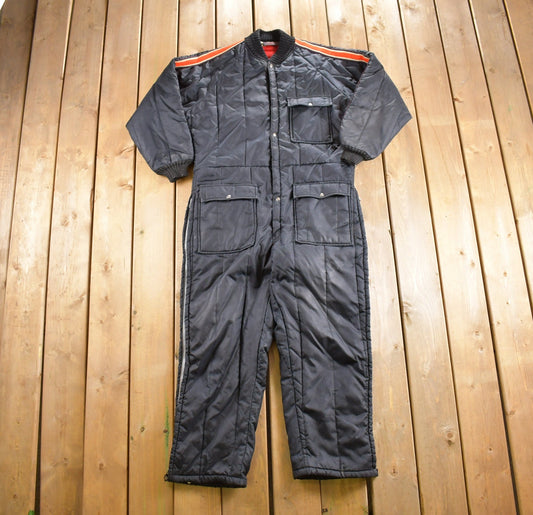 Vintage 1980s Daco Insulated Jumpsuit / Vintage Coveralls / Vintage Workwear / Distressed Workwear / One Piece Work Suit / Made In USA