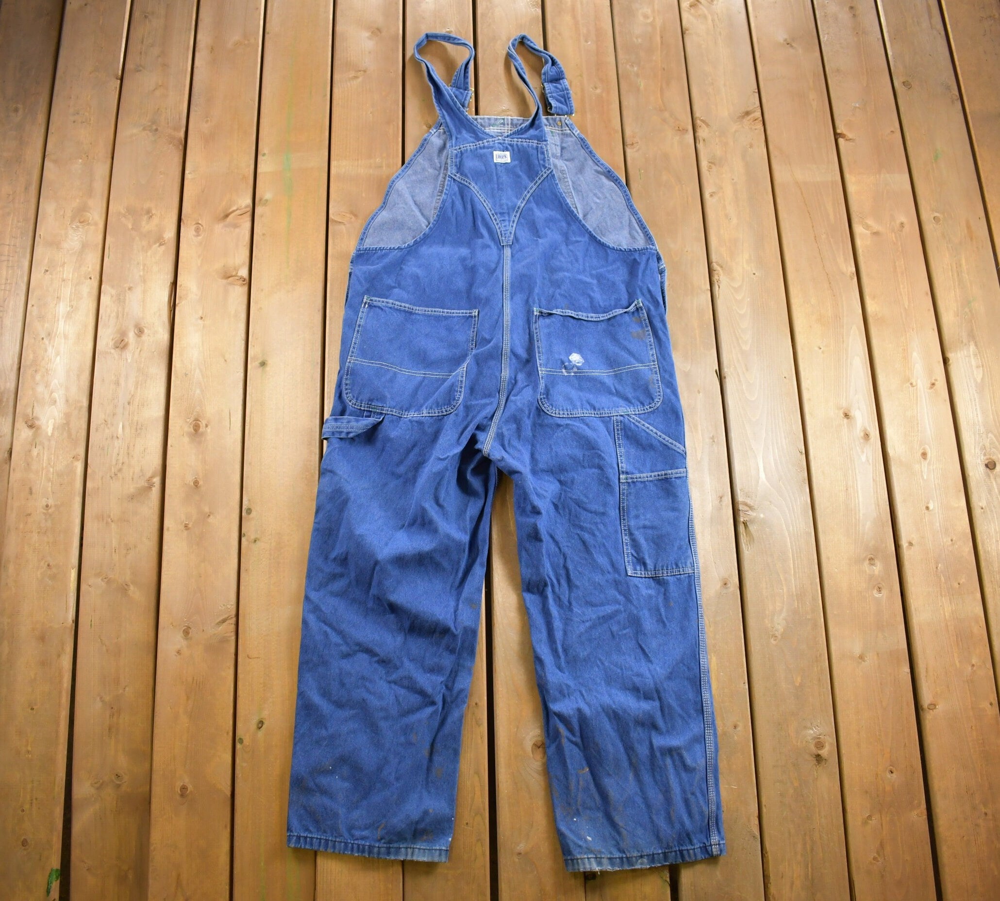 Vintage 1990s Liberty Jeans Denim Overalls Size 40 x 28