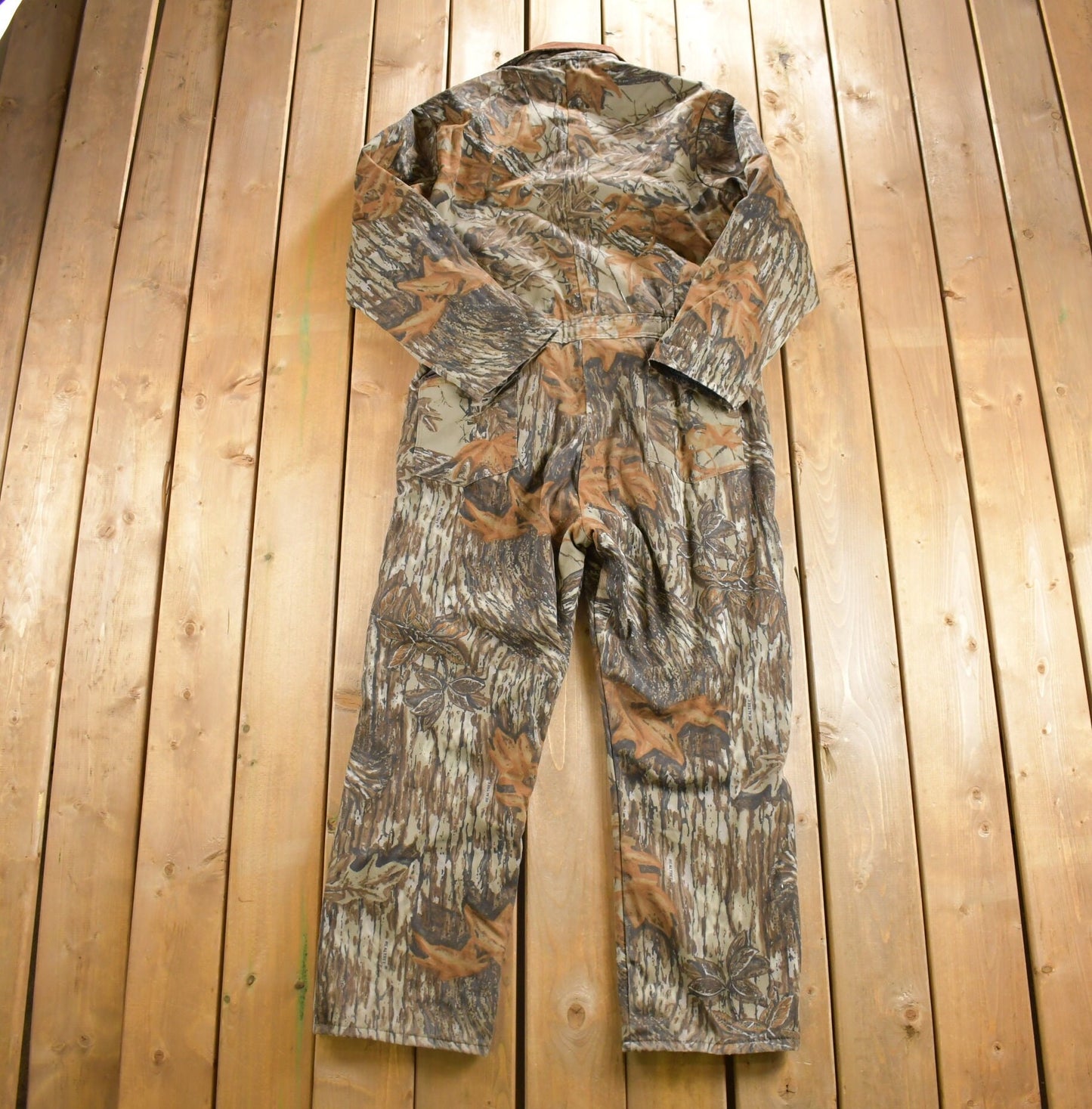 Vintage 1980s Liberty Insulated Camo Coveralls / Vintage Coveralls / Made in USA / Distressed Workwear / One Piece Work Suit / Hunting Gear