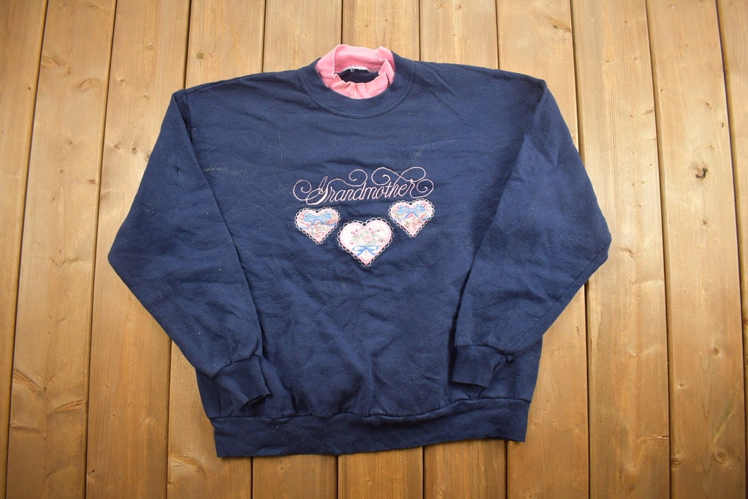 Vintage 1990s Cute Grandmother Themed Crewneck Sweater