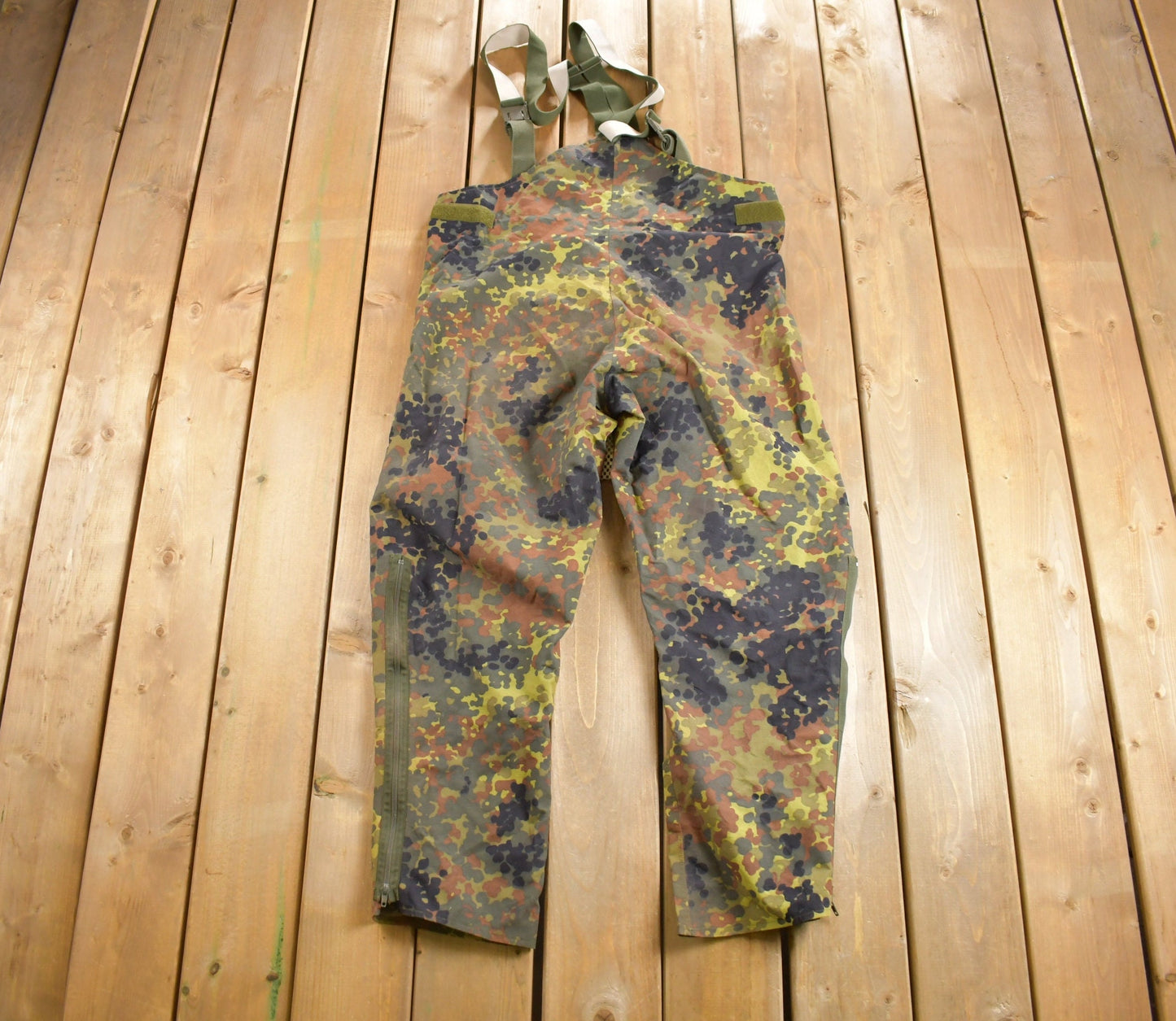 Vintage 1991 German Army Camouflage Suspenders Size 52 Extra Large / Streetwear / Army Pants / Military Pant's / Vintage Suspenders