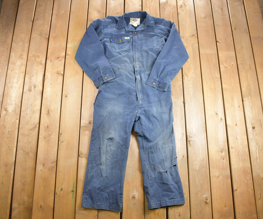 Vintage 1980s HWC Quality Coveralls / Vintage Coveralls / Vintage Workwear / Distressed Workwear / One Piece Work Suit / Made in Canada