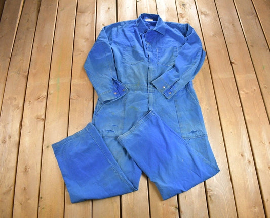 Vintage 1980s SC Walker Coveralls / Vintage Coveralls / Vintage Workwear / Distressed Workwear / One Piece Work Suit / Made in Canada