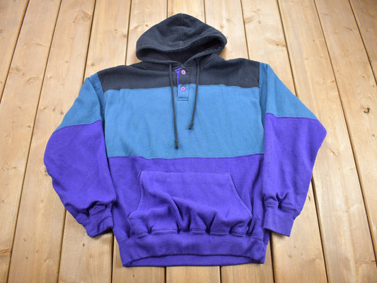 Vintage 1990s Grand Banks Performance Color Block Hoodie