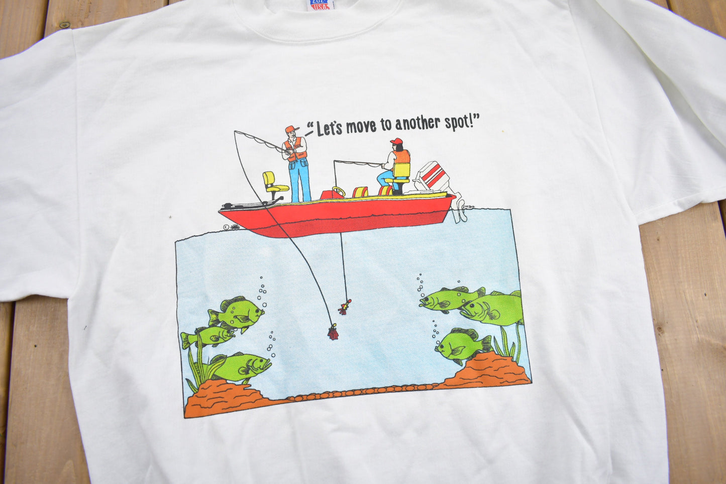 Vintage 1990s Fishing Theme Crewneck