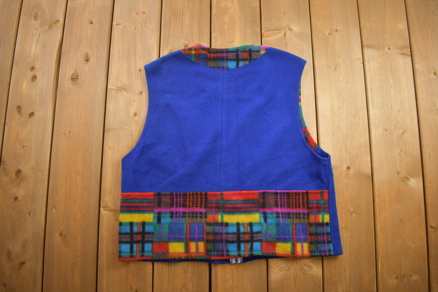 Vintage 1990s Colourful Fleece Sweater Vest