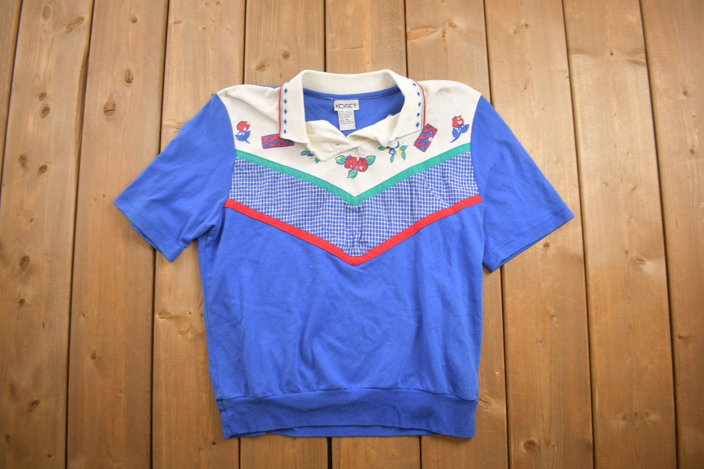 Vintage 1990s Koret Short Sleeve Collard Sweatshirt