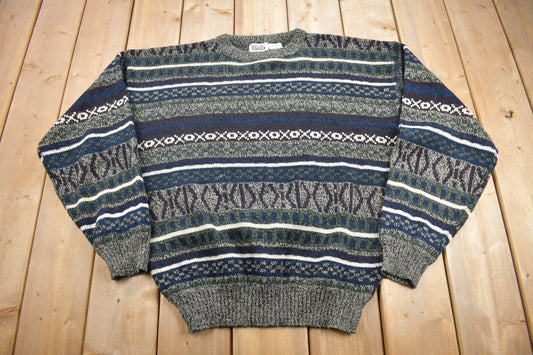 Vintage 1990s Basic Editions Knitted Crewneck Sweater