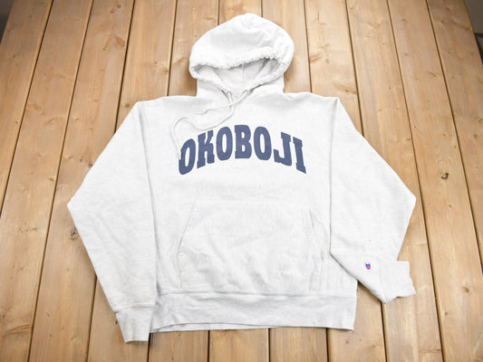 Vintage 1990s Lake Okoboji Champion Reverse Weave Hoodie / Vintage Champion / Okoboji Hoodie / Streetwear / Sportswear