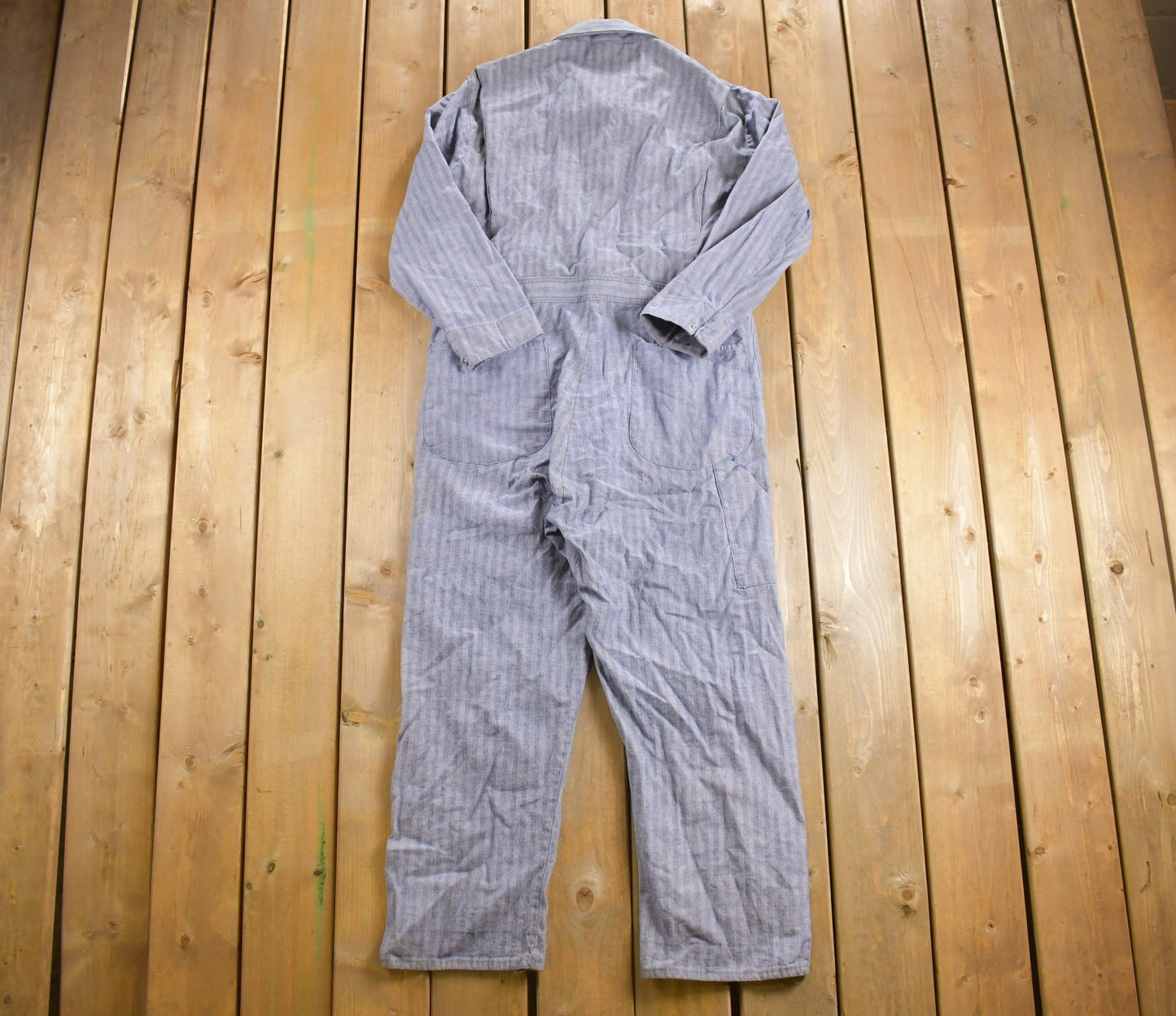 Vintage 1980s Topp Master Herringbone Coveralls / Vintage Coveralls / Distressed Workwear / One Piece Work Suit / Made in USA