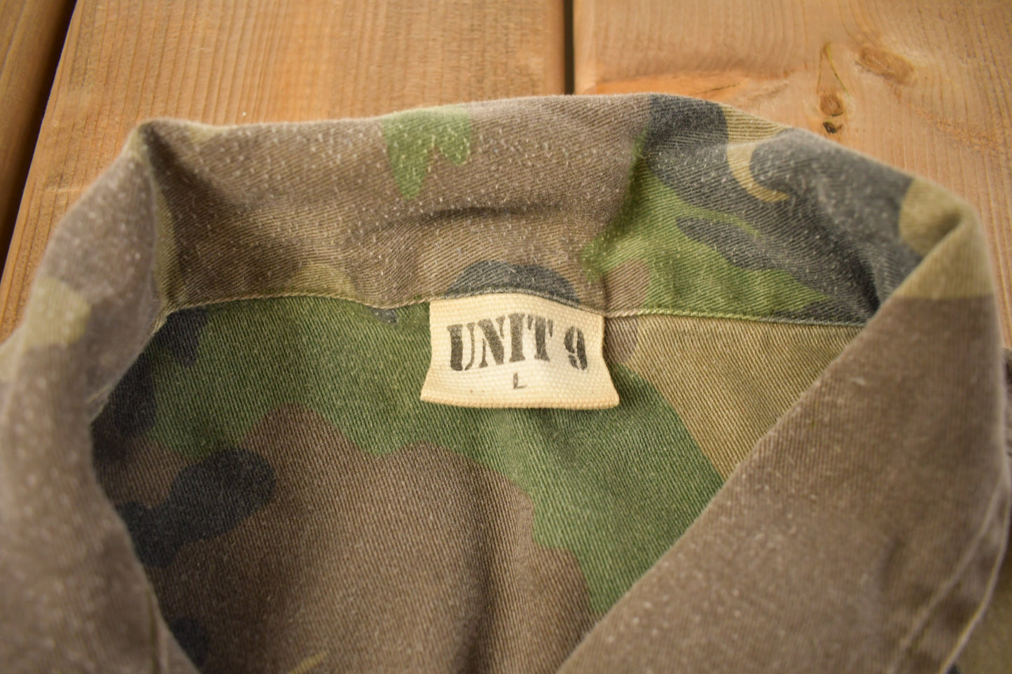 Vintage Unit 9 Military Button Up Shirt/ USMC / US Army Green / Militaria / Patchwork / U.S. Army Top / Authentic Military Gear