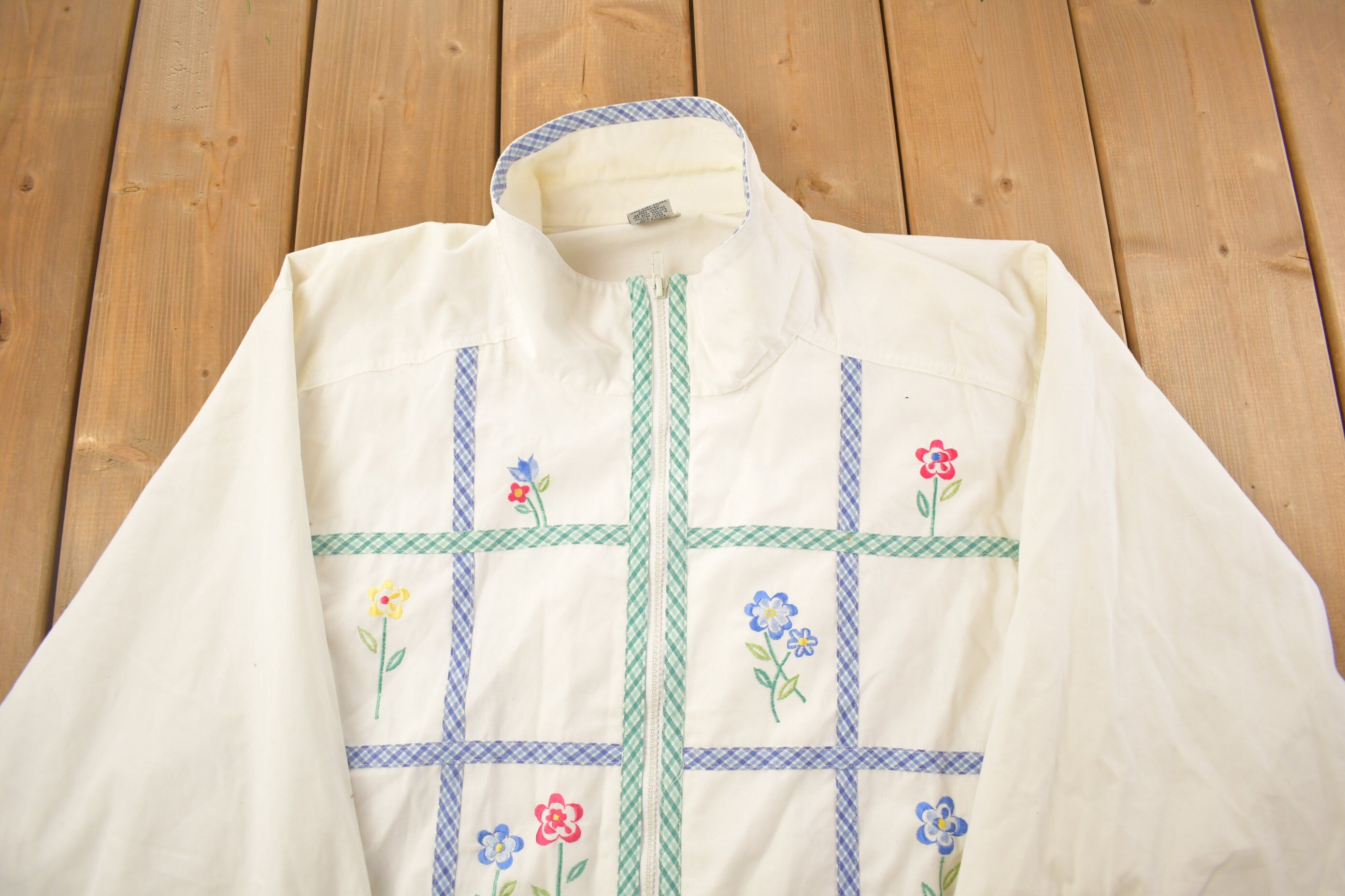 Vintage 1990s Koret Francisca Floral Zip-Up Jacket