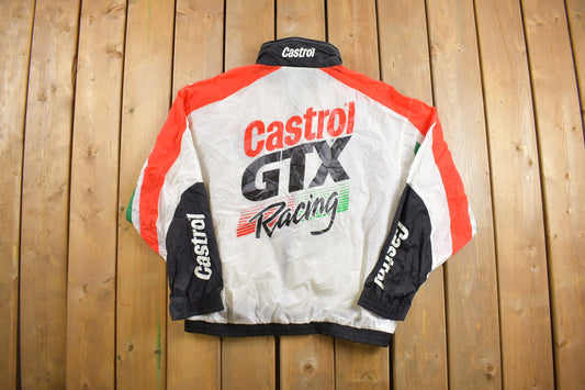 Vintage 1990s Castrol GTX Racing Windbreaker Jacket / Light Jacket / Big Logo / Streetwear / 90s Racing / 90s Nascar /