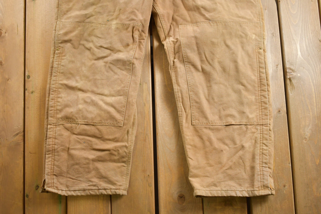 Vintage 1980s Carhartt Double Knee Quilted Canvas Overalls