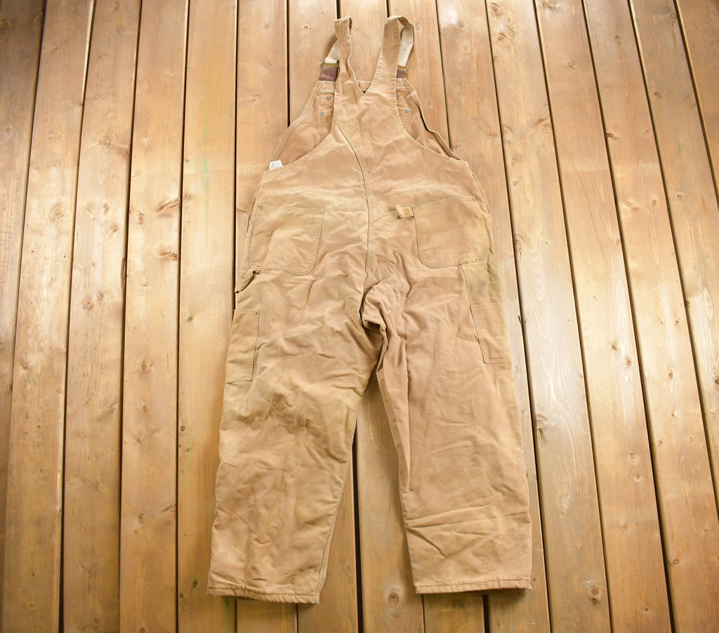 Vintage 1980s Carhartt Double Knee Quilted Canvas Overalls