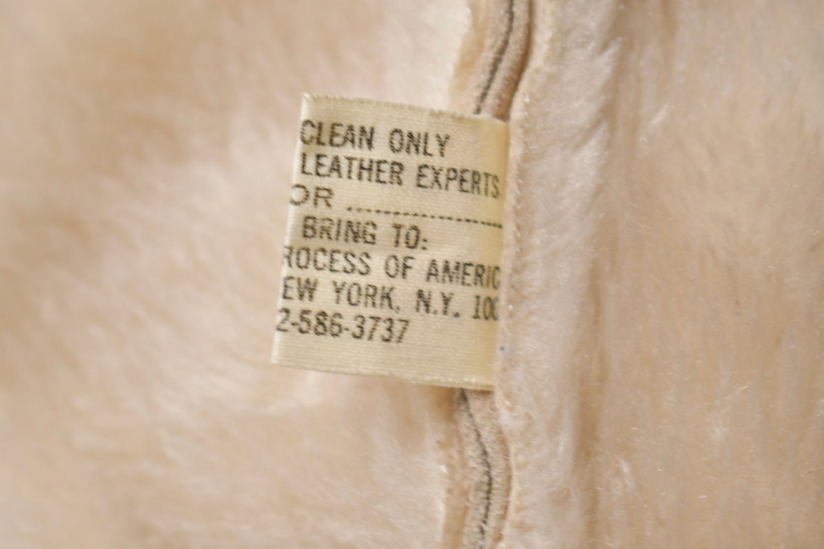 Vintage 1960s Fur Collared Suede Leather Jacket