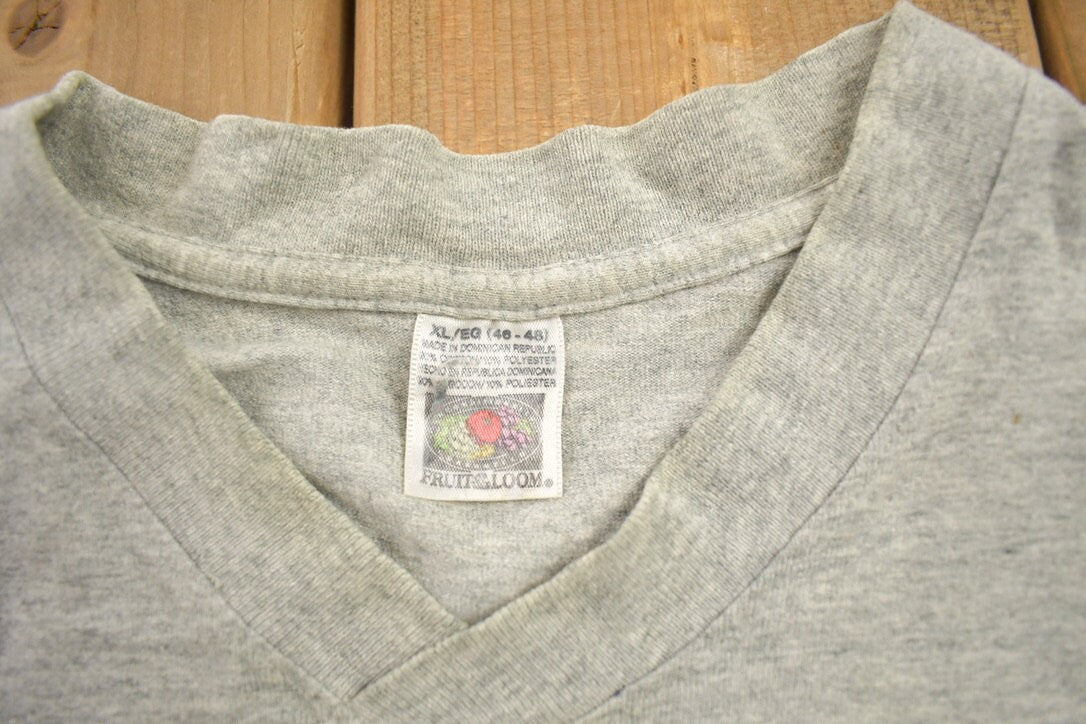 Vintage 1990s Fruit Of The Loom Blank Grey Crewneck Sweatshirt